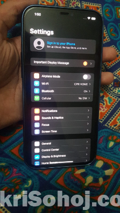 I phone 12 pro max display changed
